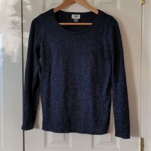 Like new sparkly Navy long sleeve crew neck sweater Old Navy size s